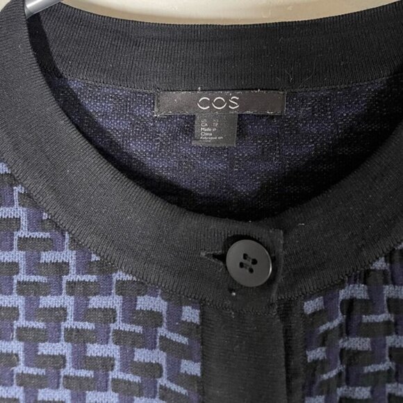 COS Navy Textured Button Front Cardigan size XS - Picture 5 of 6